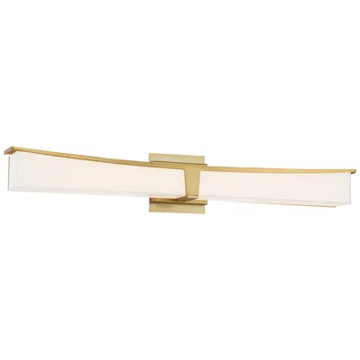 George Kovacs Plane 30" Wide Honey Gold Led Bath Light