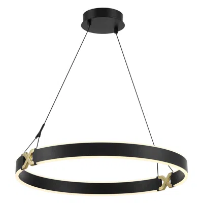 George Kovacs Recovery X Led Coal And Satin Brass Pendant