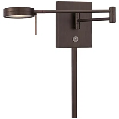 George Kovacs Round Head Led Bronze Swing Arm Wall Lamp