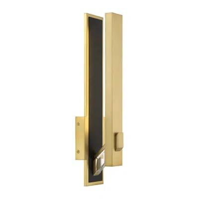George Kovacs Sauvity Led 20-in Soft Brass And Black Wall Sconce With Shade