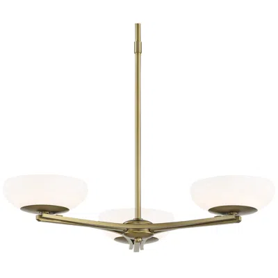 George Kovacs Scale 24" Wide Soft Brass Modern 3-light Led Chandelier