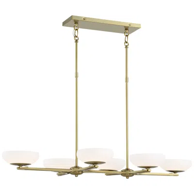 George Kovacs Scale 40"w Soft Brass 6-light Led Chandelier