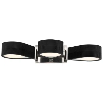 George Kovacs Side Step 3-light Led Coal And Polished Nickel Bath