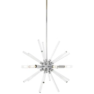 George Kovacs Spiked 18" Wide Chrome 6-light Pendant
