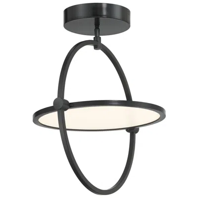 George Kovacs Studio 23 Led- Black Semi-flush With Clear Acrylic Shade