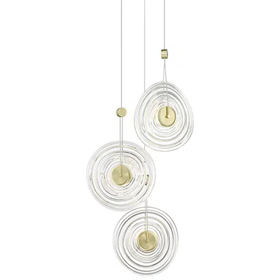 George Kovacs Topknot 13 3/4" Wide Coal Brushed Gold 3-light Led Pendant