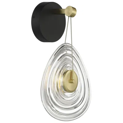 George Kovacs Topknot 1-light Led Black And Brushed Gold Wall Sconce