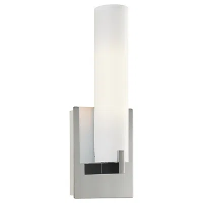 George Kovacs Tube 13 1/4" High Chrome Ada Wall Sconce
