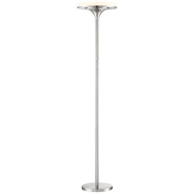 George Kovacs U.h.o. 70" Led Disc Modern Nickel Torchiere Floor Lamp
