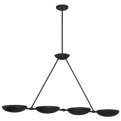 George Kovacs Undertas 4-light Textured Black 48.25-in Island Chandelier