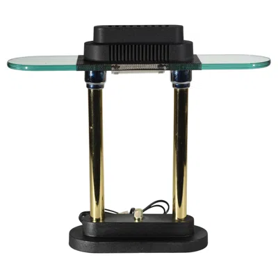 Pre-owned George Kovacs Vintage Robert Sonneman For Kovacs Table Lamp, 1980s In Black