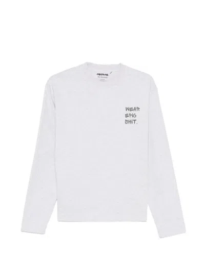 George Logo-print Long-sleeve T-shirt In Gray