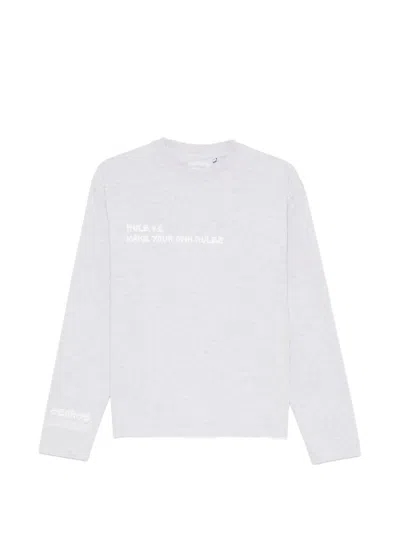 George Logo-print Long-sleeve T-shirt In Gray