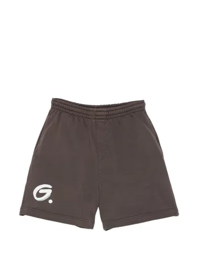George Logo-print Shorts In Brown