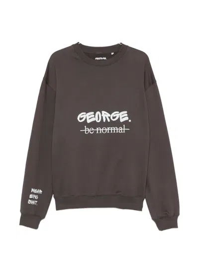 George Logo-print Sweatshirt In Brown