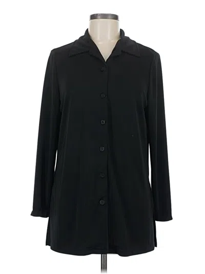 Pre-owned George Long Sleeve Blouse In Black