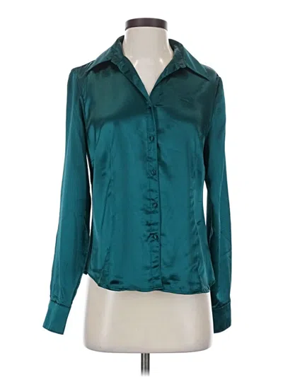 Pre-owned George Long Sleeve Blouse In Blue