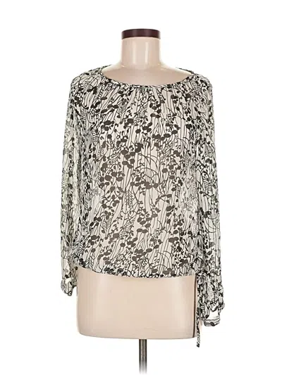 Pre-owned George Long Sleeve Blouse In Silver