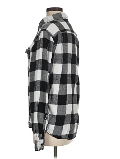 Pre-owned George Long Sleeve Button Down Shirt In Black