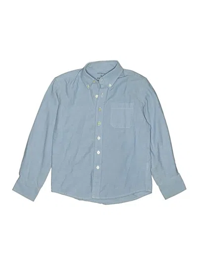 Pre-owned George Kids' Long Sleeve Button Down Shirt In Blue