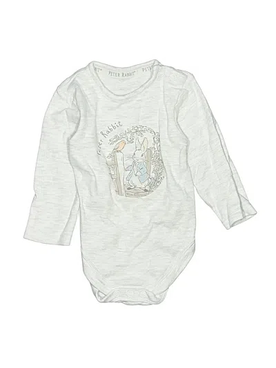 Pre-owned George Babies' Long Sleeve Onesie In Silver