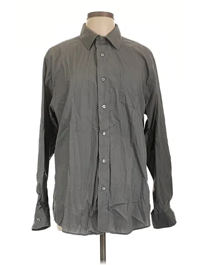 Pre-owned George Long Sleeve Polo Shirt In Gray