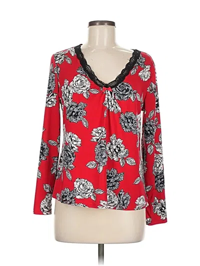 Pre-owned George Long Sleeve T-shirt In Red