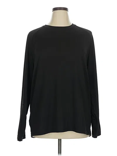 Pre-owned George Long Sleeve Top Black Crew Neck Tops