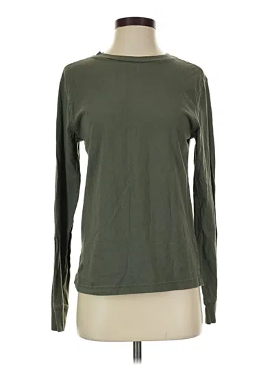 Pre-owned George Long Sleeve Top Green Crew Neck Tops