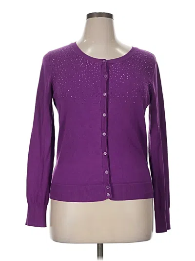Pre-owned George Long Sleeve Top Purple Sweetheart Neckline Tops