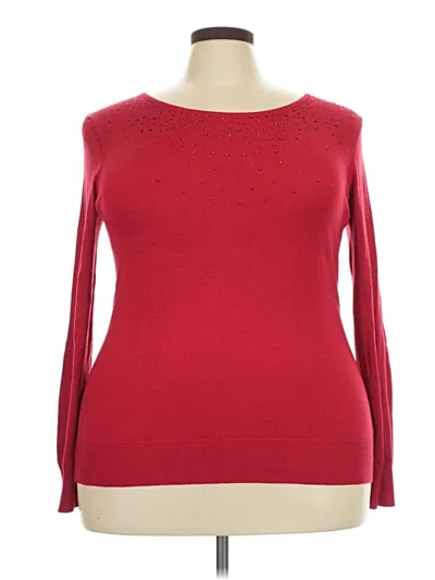 Pre-owned George Long Sleeve T-shirt In Red