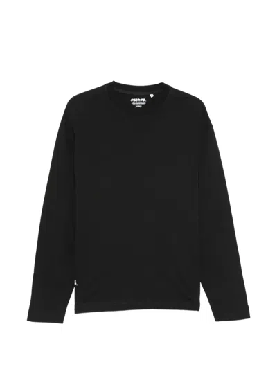 George Long-sleeve Cotton T-shirt In Black