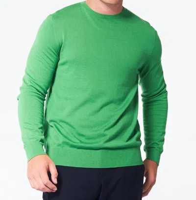 George Patrick Crew Neck Sweater In Grass Green In Multi