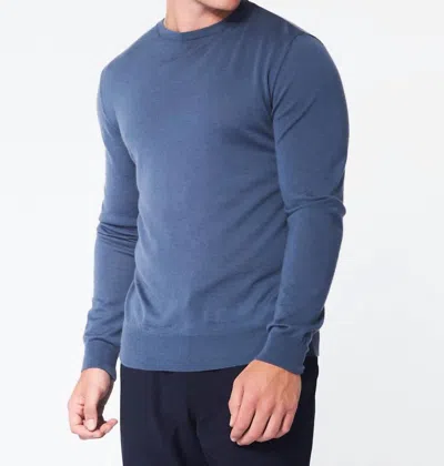 George Patrick Crewneck Sweater In Slate Blue
