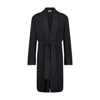 George Patrick Men's Black Cashmere Wool Robe