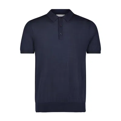 George Patrick Men's Midnight Blue Cashmere Polo Shirt