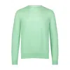George Patrick Men's Mint Green Crewneck Cashmere Sweater In Green