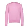 George Patrick Men's Pink / Purple Flamingo Pink Crewneck Cashmere Sweater In Pink/purple