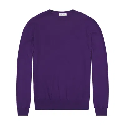 George Patrick Men's Pink / Purple Merino Wool Sweater - Royal Purple In Pink/purple