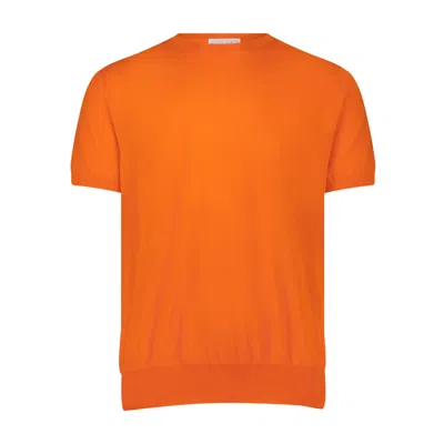 George Patrick Men's Yellow / Orange Orange Crewneck Cashmere Sweater In Yellow/orange
