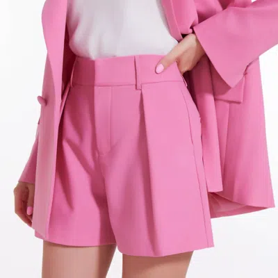 George Patrick Sandy Oversized Pleated Short In Pink