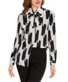 George Patrick Women's Neutrals Sarah Long Sleeve Blouse In Multi