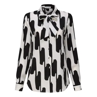 George Patrick Women's Neutrals Sarah Long Sleeve Blouse In Multi