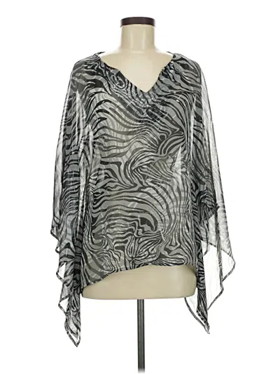 Pre-owned George Poncho In Silver