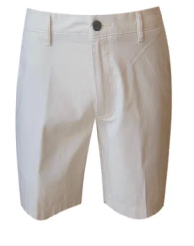George Roth Men's Chino Shorts In White In Grey