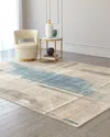 George Sellers For Global Views Art Hand-woven Rug, 6' X 9' In Blue