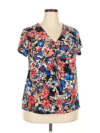 Pre-owned George Short Sleeve Blouse In Blue