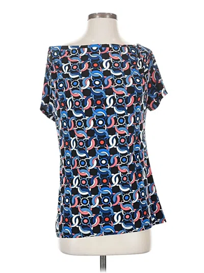 Pre-owned George Short Sleeve Blouse In Blue