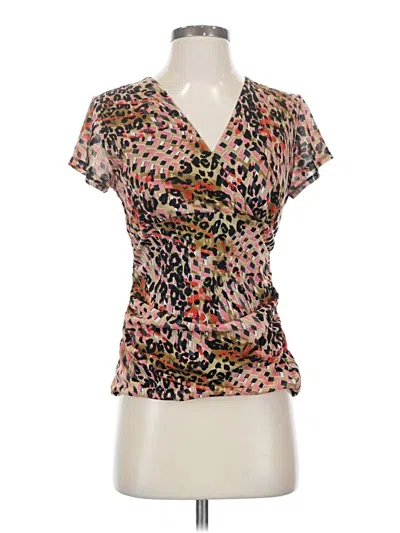 Pre-owned George Short Sleeve Blouse In Pink