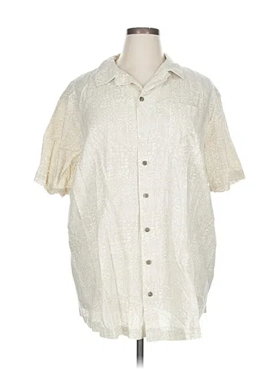 Pre-owned George Short Sleeve Button Down Shirt In White